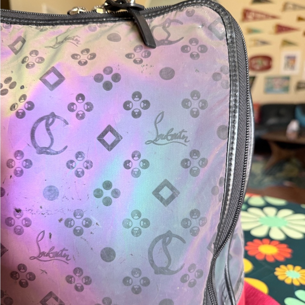 Christian Louboutin backpack Iridescent Monogram Purple Logo Travel bag - Picture 13 of 14